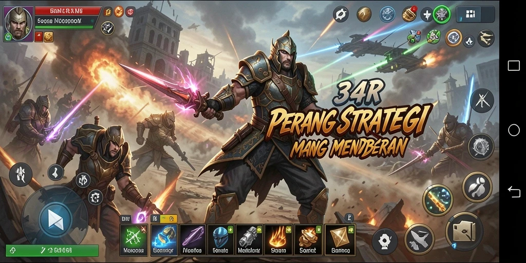 Screenshot gameplay menunjukkan aksi seru dalam 34R
