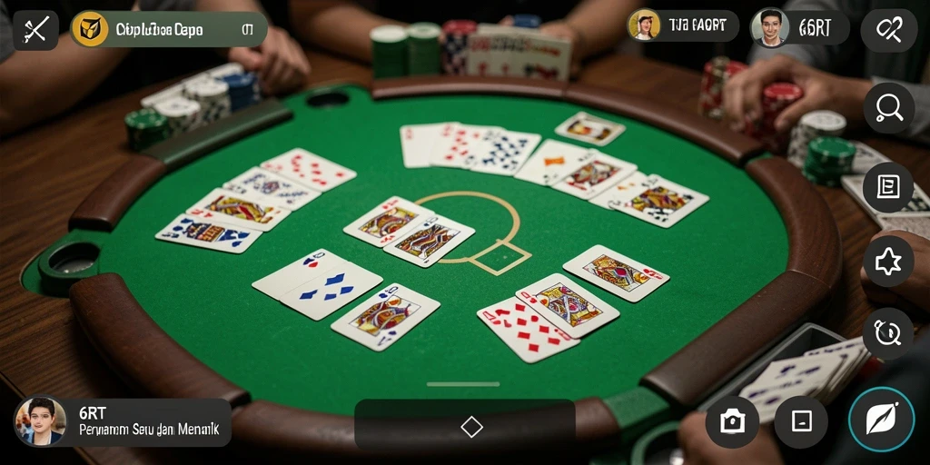Tampilan seru gameplay Gaple di 6RT.