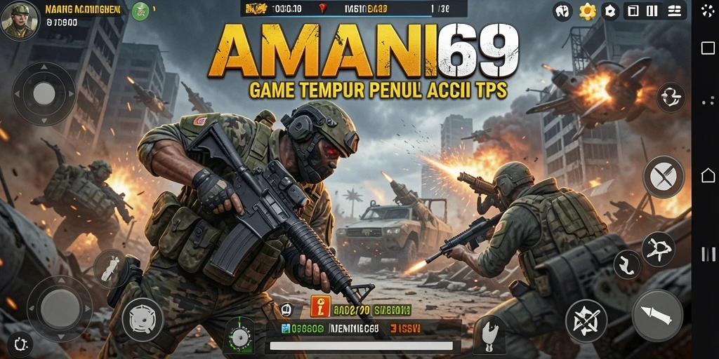 Screenshot gameplay TPS AMAN69 yang menegangkan dan penuh aksi.
