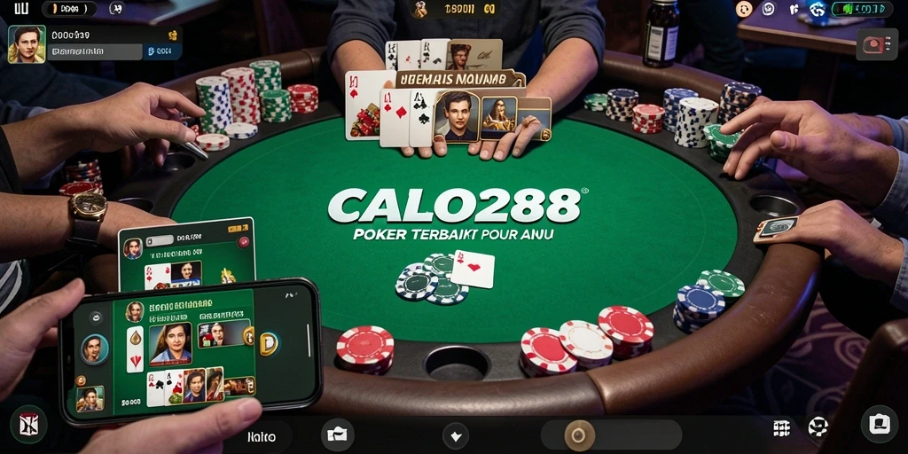Tampilan gameplay seru dari CALO288 yang menampilkan berbagai kartu poker.