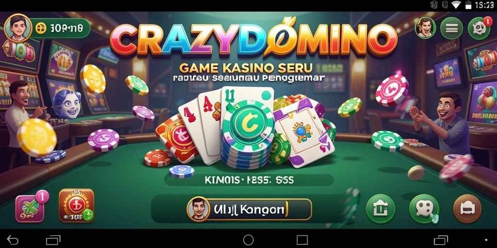 Tampilan seru gameplay <strong>CRAZYDOMINO</strong> yang menarik dan menantang.