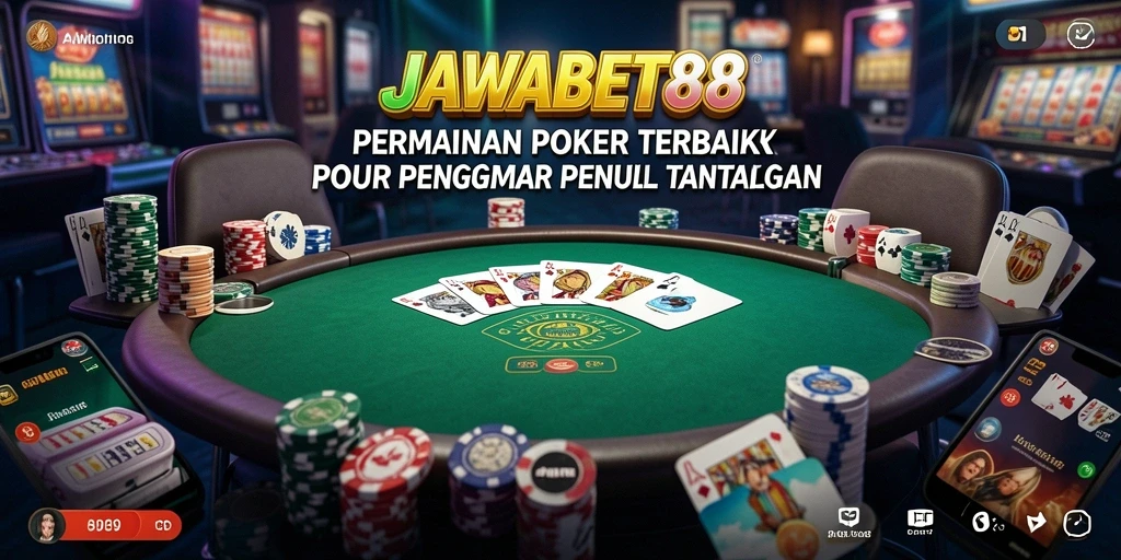Screenshot gameplay JAWABET88 dengan suasana Poker yang intens.