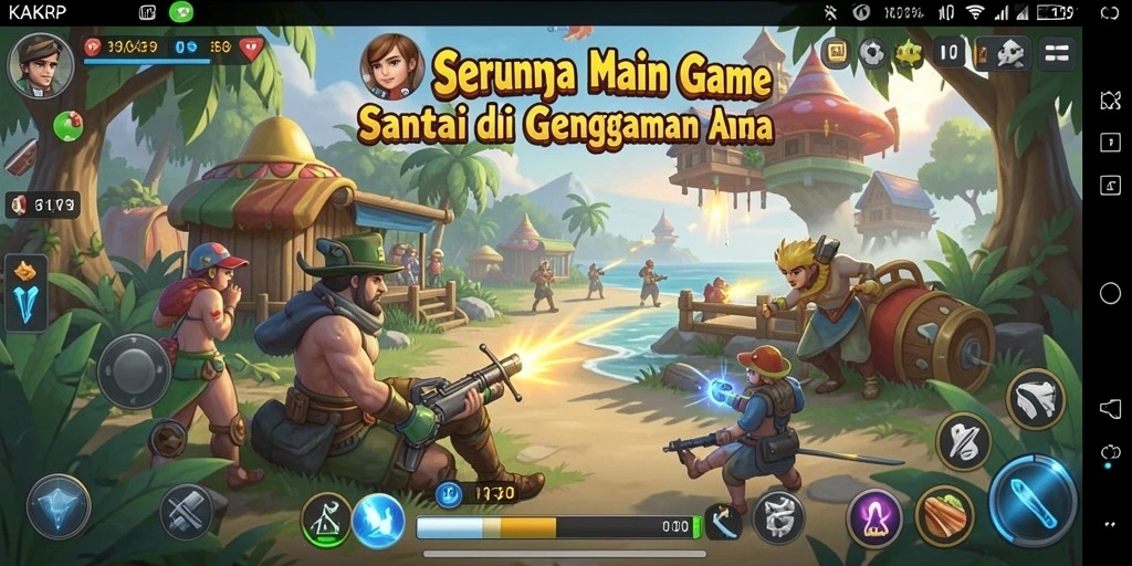 Tampilan menarik saat gameplay KAKRP yang seru.