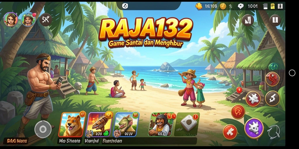 Screenshot menunjukkan momen seru dalam gameplay RAJA132.