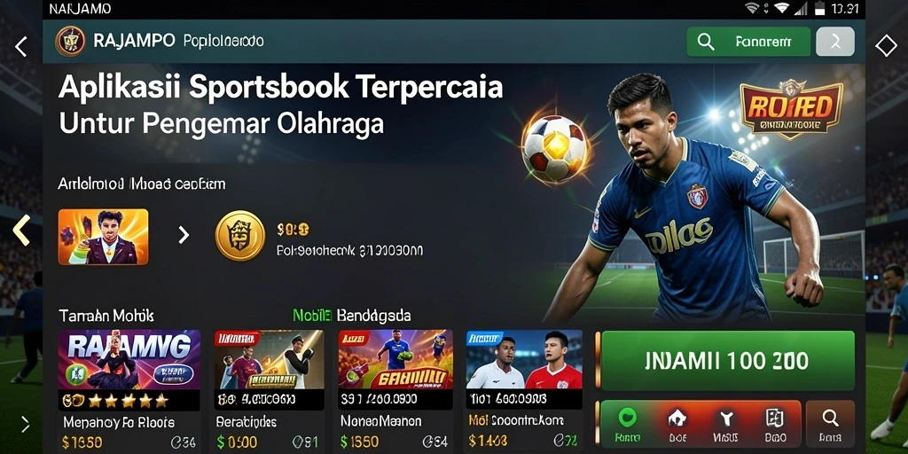 Screenshot utama dari gameplay menarik di aplikasi Sportsbook RAJAMPO.