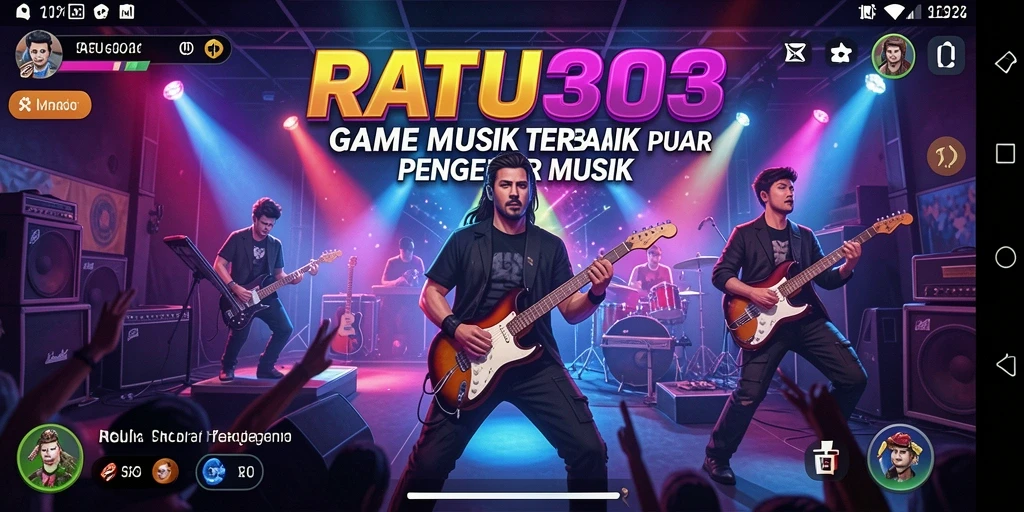 Tangkapan layar gameplay yang menampilkan tantangan musik interaktif.