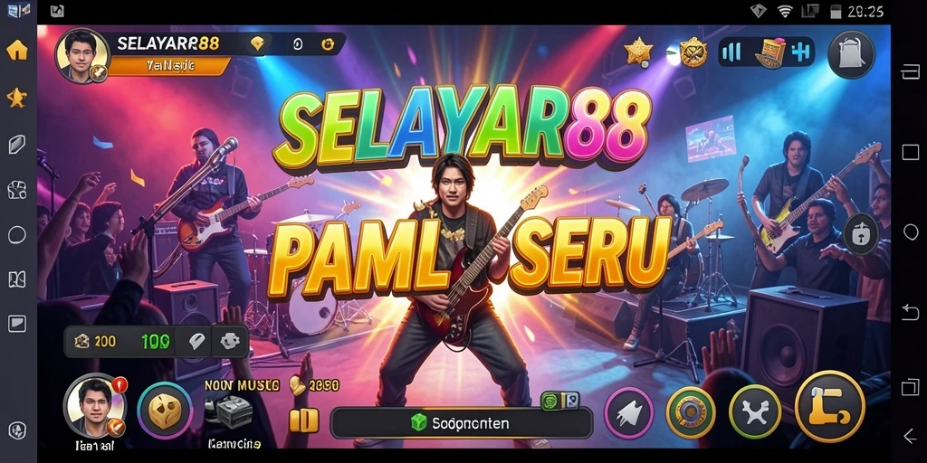 Tampilan gameplay SELAYAR88 yang menarik dan penuh warna saat bermain musik.