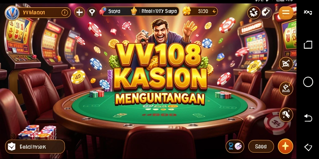 Tampilan gameplay menegangkan di VW108 saat bermain kasino.