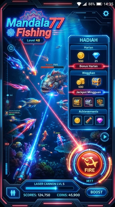 Screenshot antarmuka mandala77 yang memudahkan navigasi.